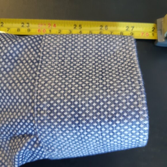 ⚡️BUY 3 for $55⚡️ Bruun & Stengade SZ 16 Slim Fit Blue & White Men's Shirt - Picture 12 of 13